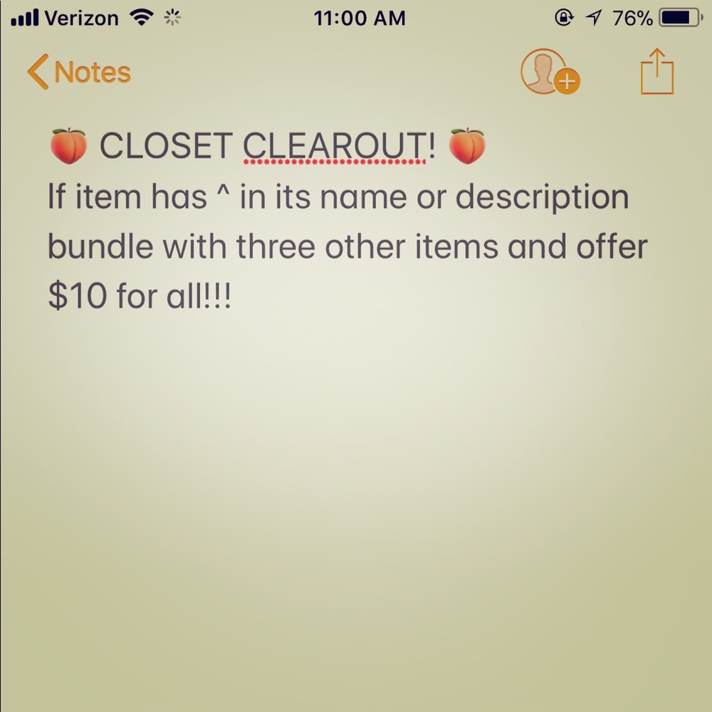 🍑 CLOSET CLEAROUT 🍑